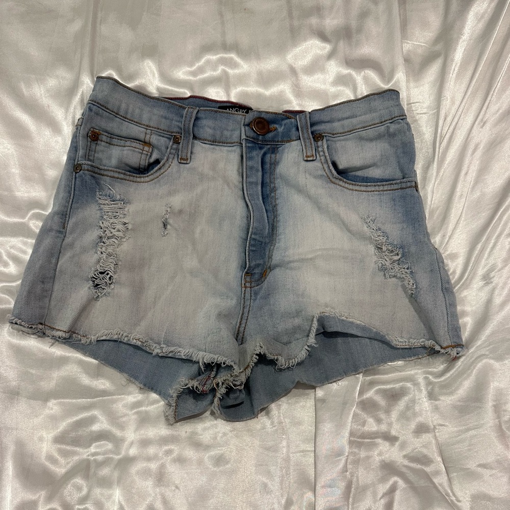 ripped denim shorts